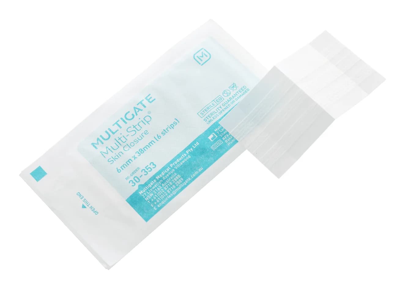 Multigate Multi-Strip skin closure strips sterile pouch, code 30-353