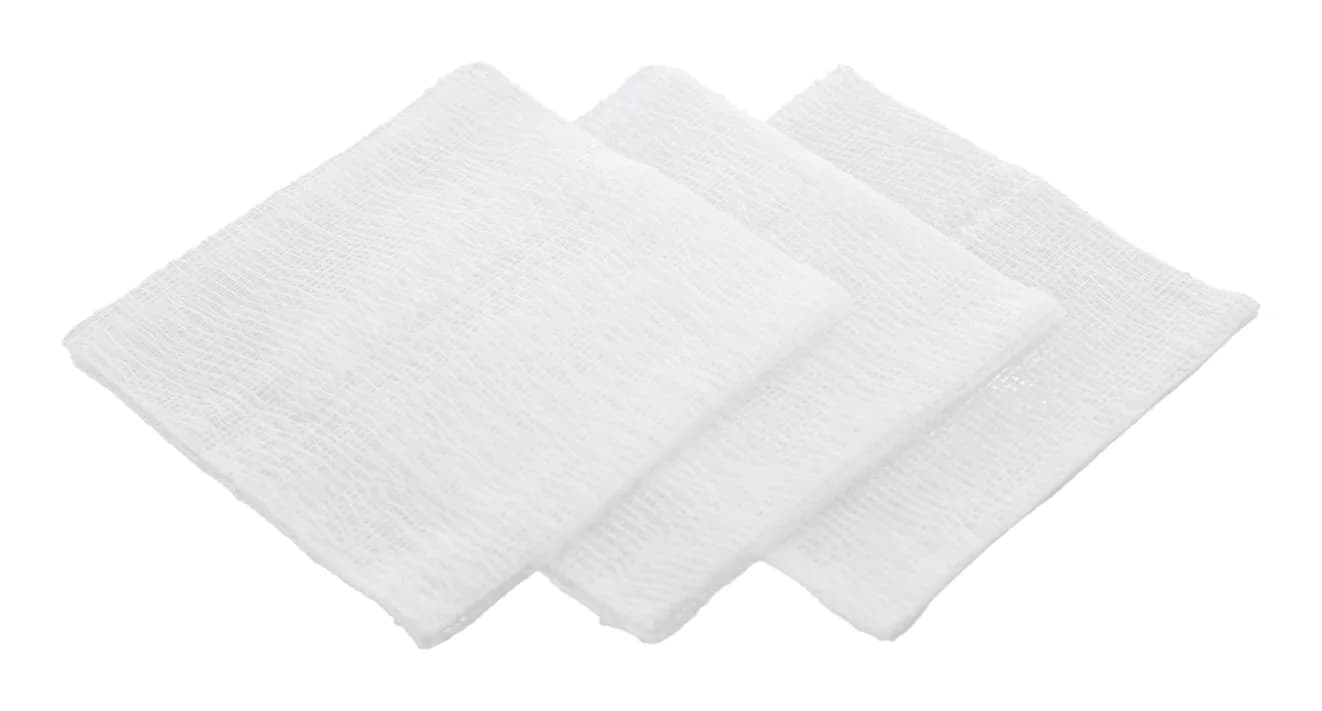 Gauze Swabs White 7.5 × 7.5 cm Sterile 3-Pack — Bag of 100
